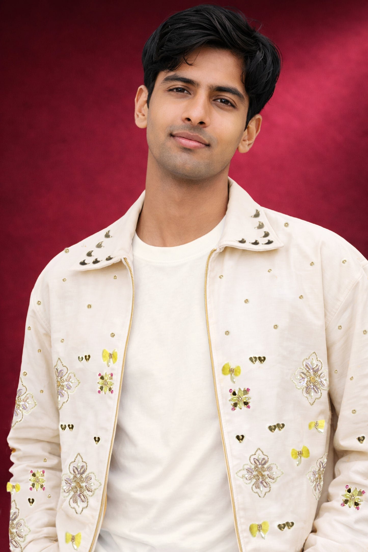 Ivory Bloom Embroidered Jacket