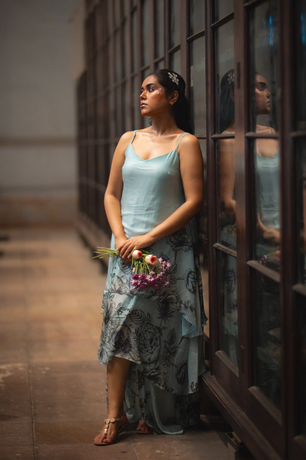 Alina Mist Floral High-Low Dress