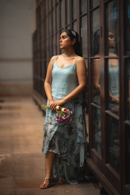 Alina Mist Floral High-Low Dress