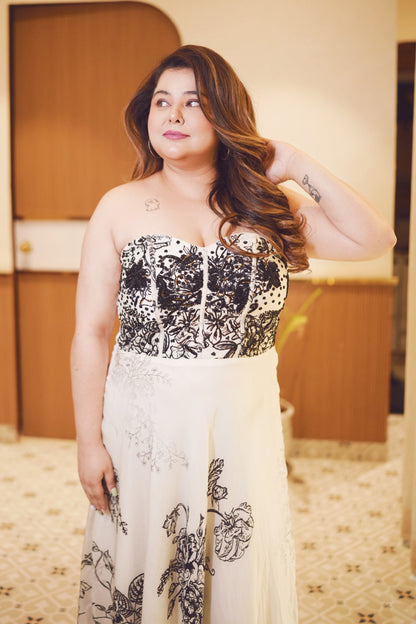 Luna Strapless Midi Gown