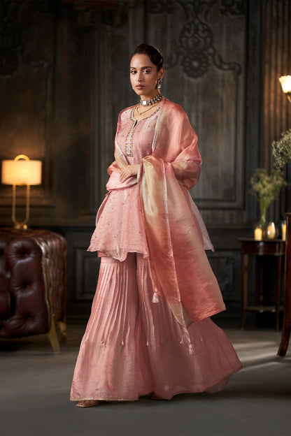 Meher Blush Pink Sharara Set