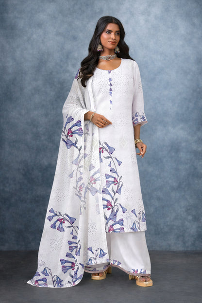 Myra White Contemporary Palazzo Set