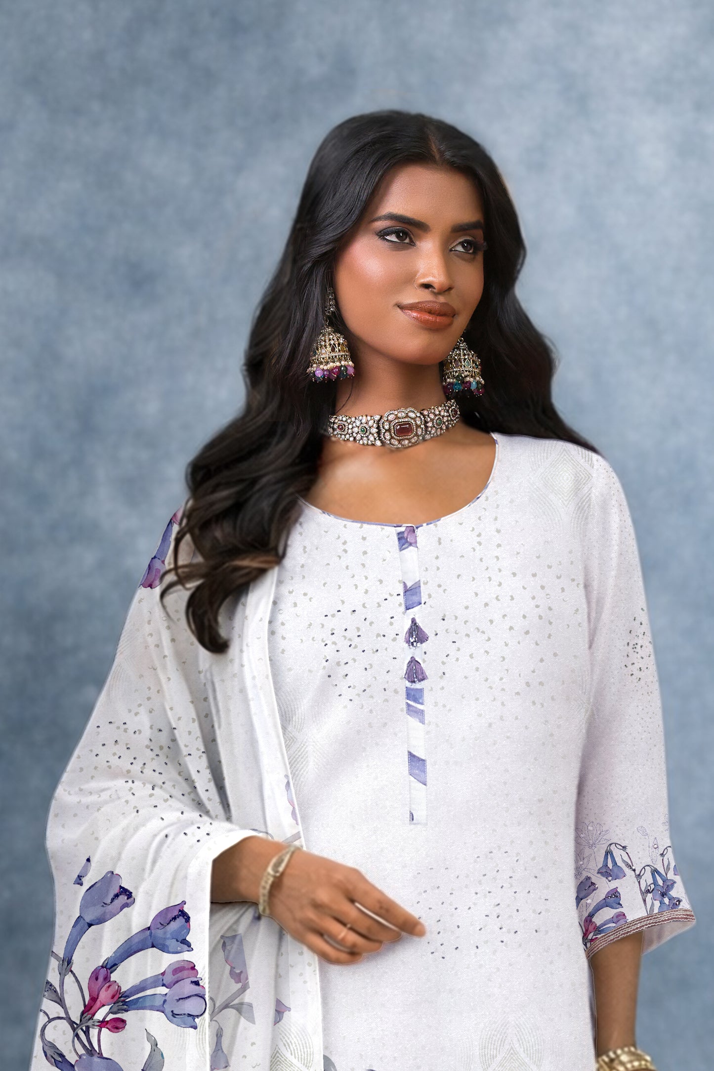 Myra White Contemporary Palazzo Set