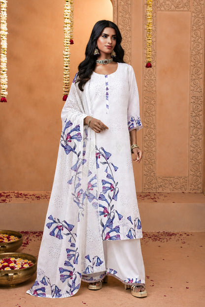Myra White Contemporary Palazzo Set