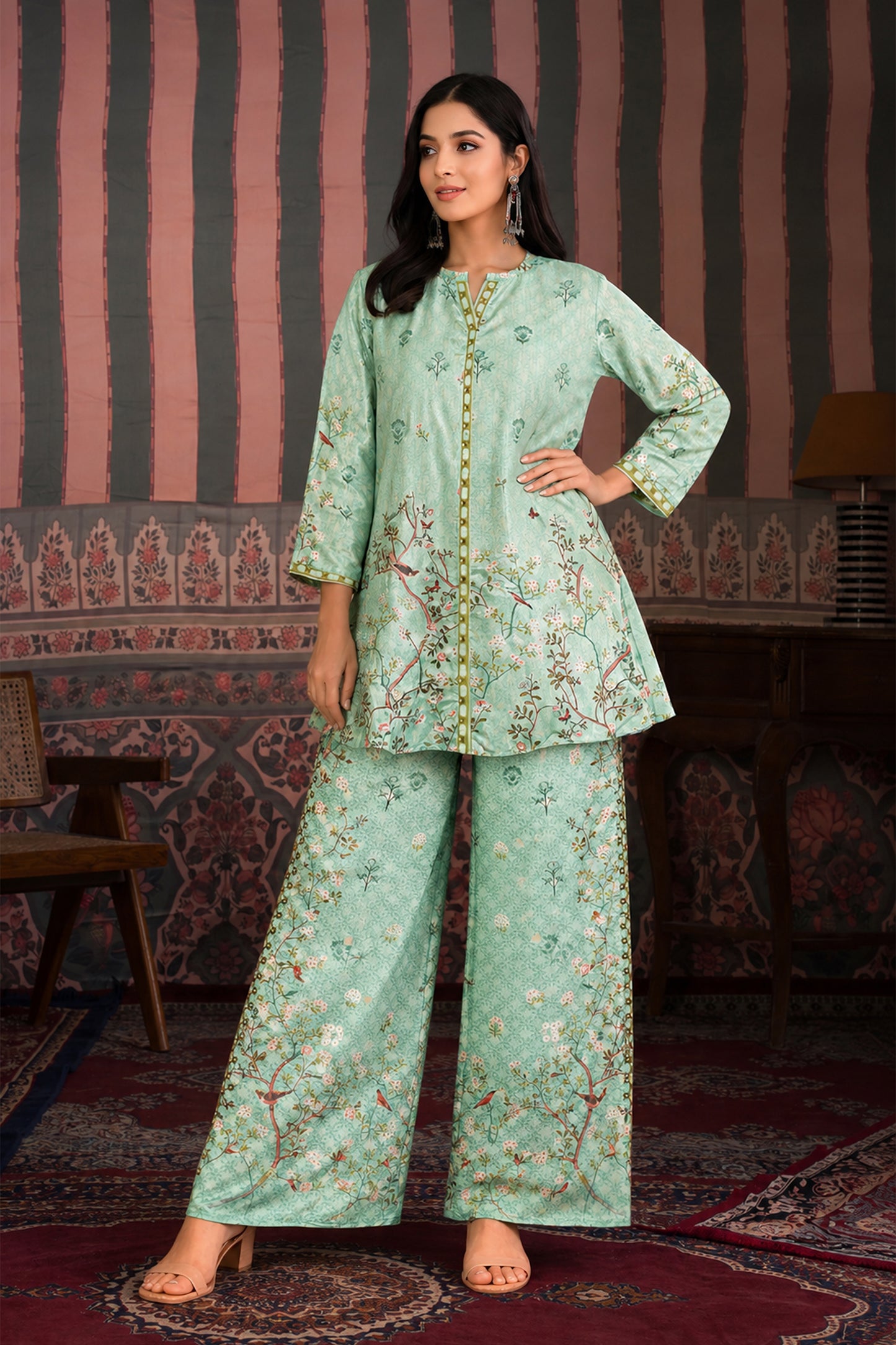 Zara Mint Blossom Co-ord Set