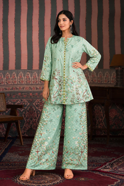 Zara Mint Blossom Co-ord Set