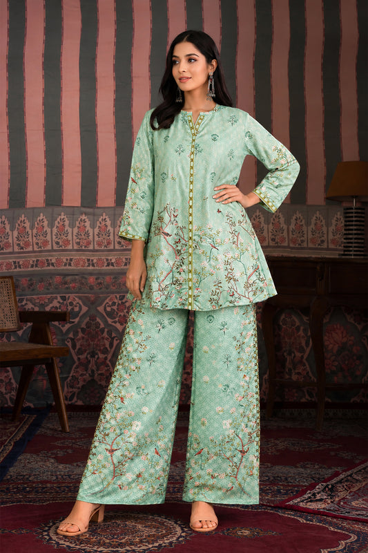 Zara Mint Blossom Co-ord Set