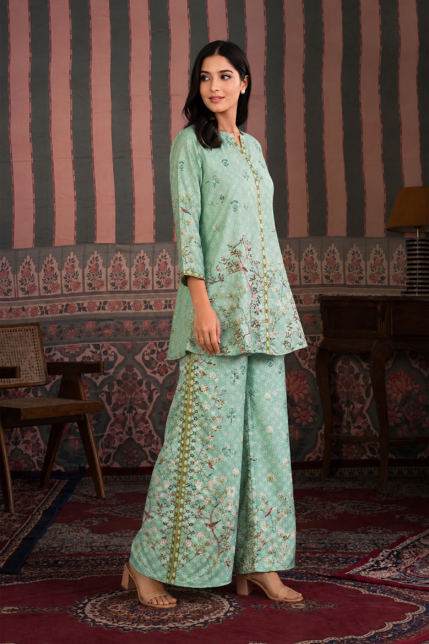 Zara Mint Blossom Co-ord Set