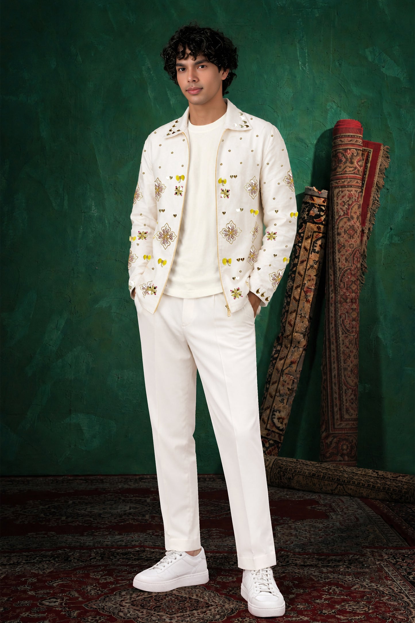 Ivory Bloom Embroidered Jacket