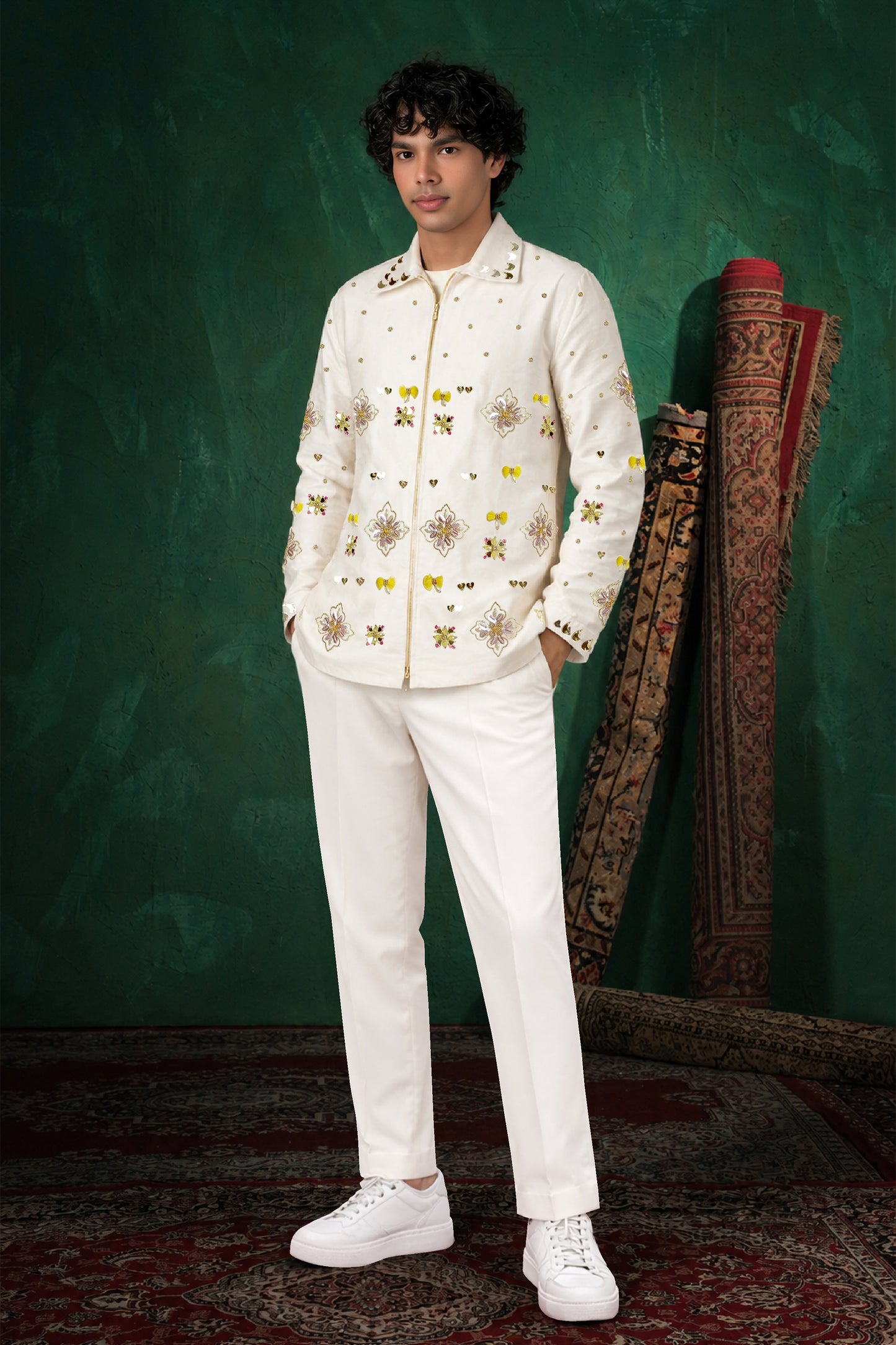 Ivory Bloom Embroidered Jacket