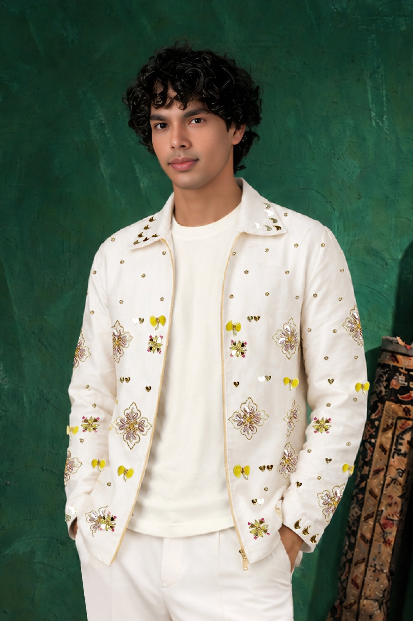 Ivory Bloom Embroidered Jacket