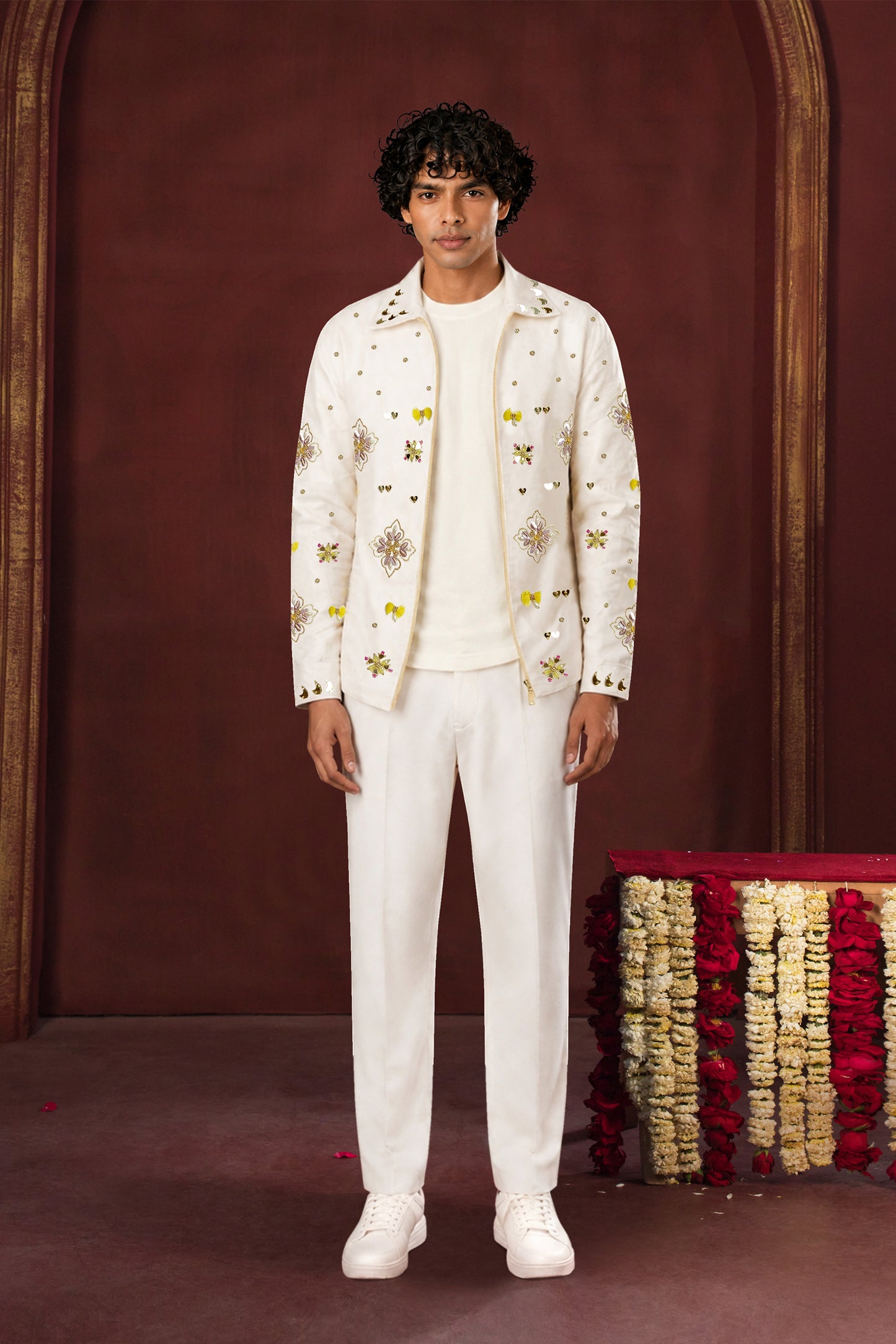 Ivory Bloom Embroidered Jacket