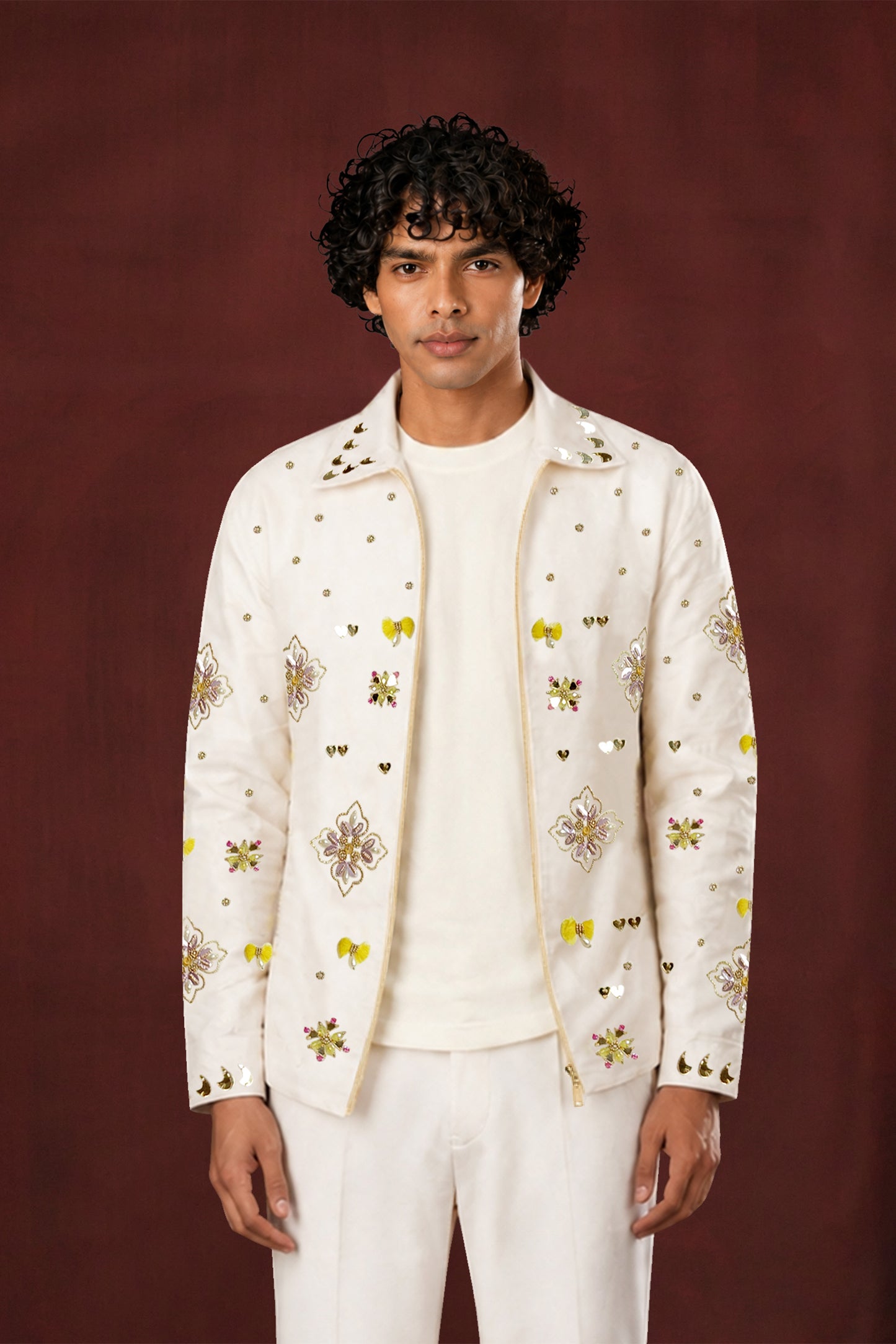 Ivory Bloom Embroidered Jacket