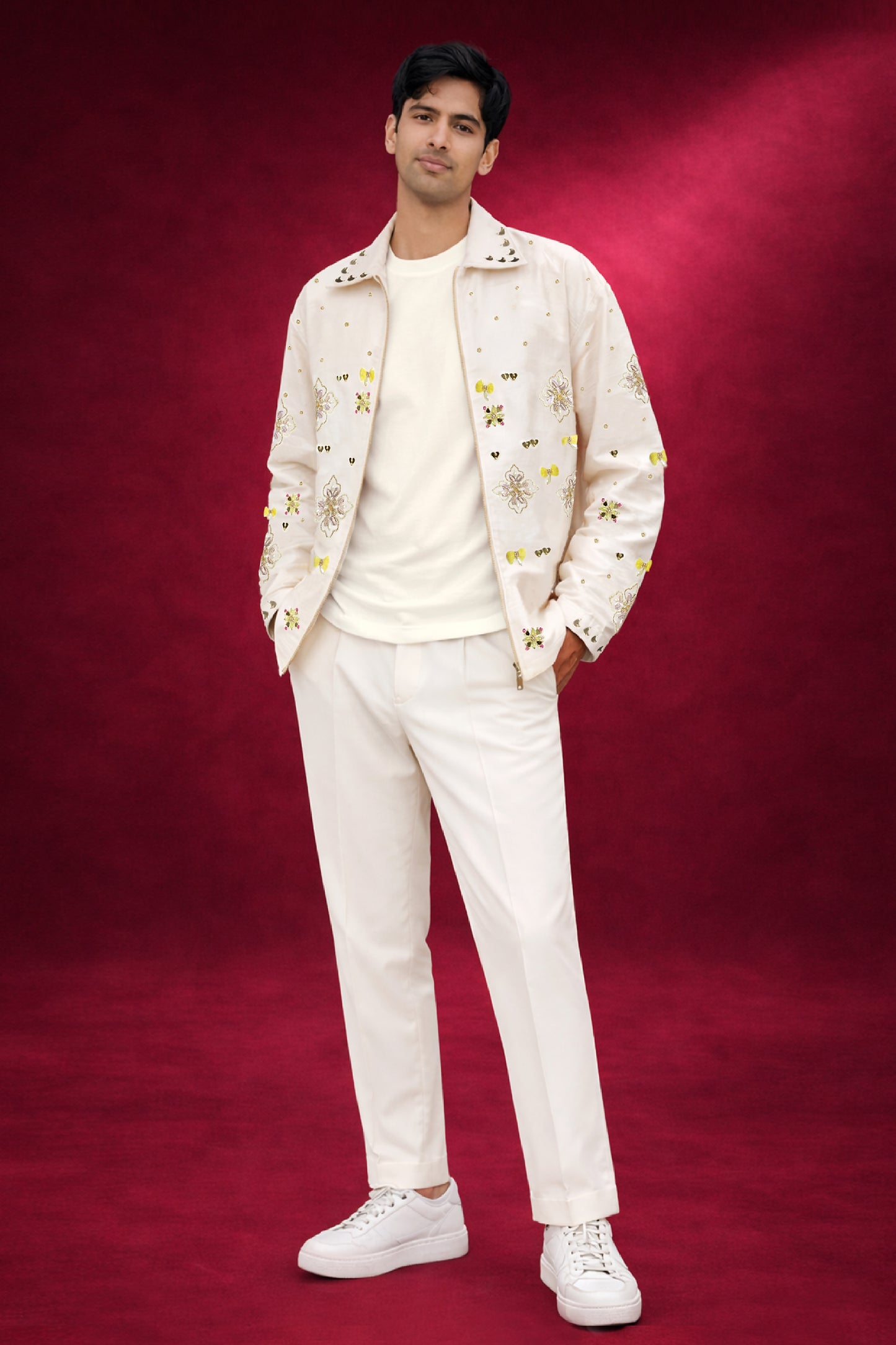 Ivory Bloom Embroidered Jacket