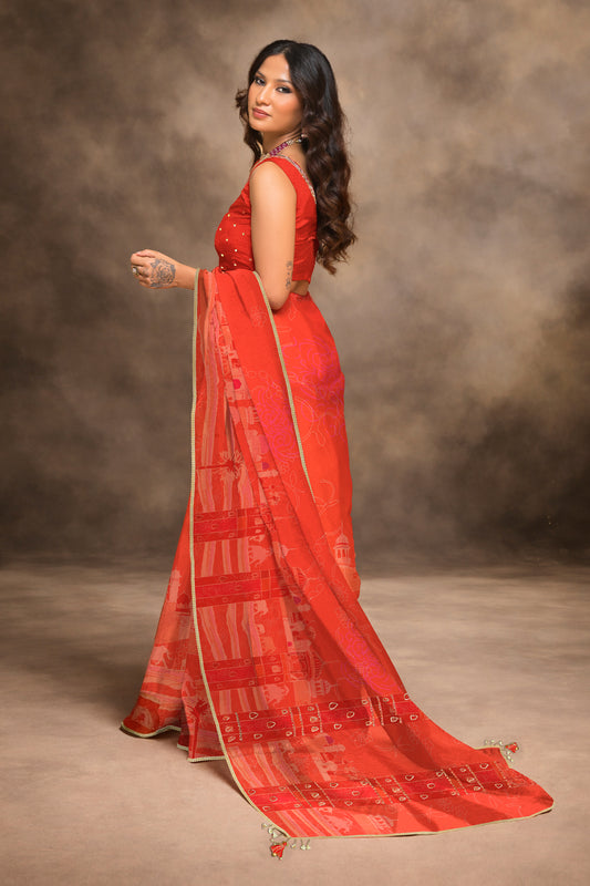 Ruhani Raga Pitta Work Saree