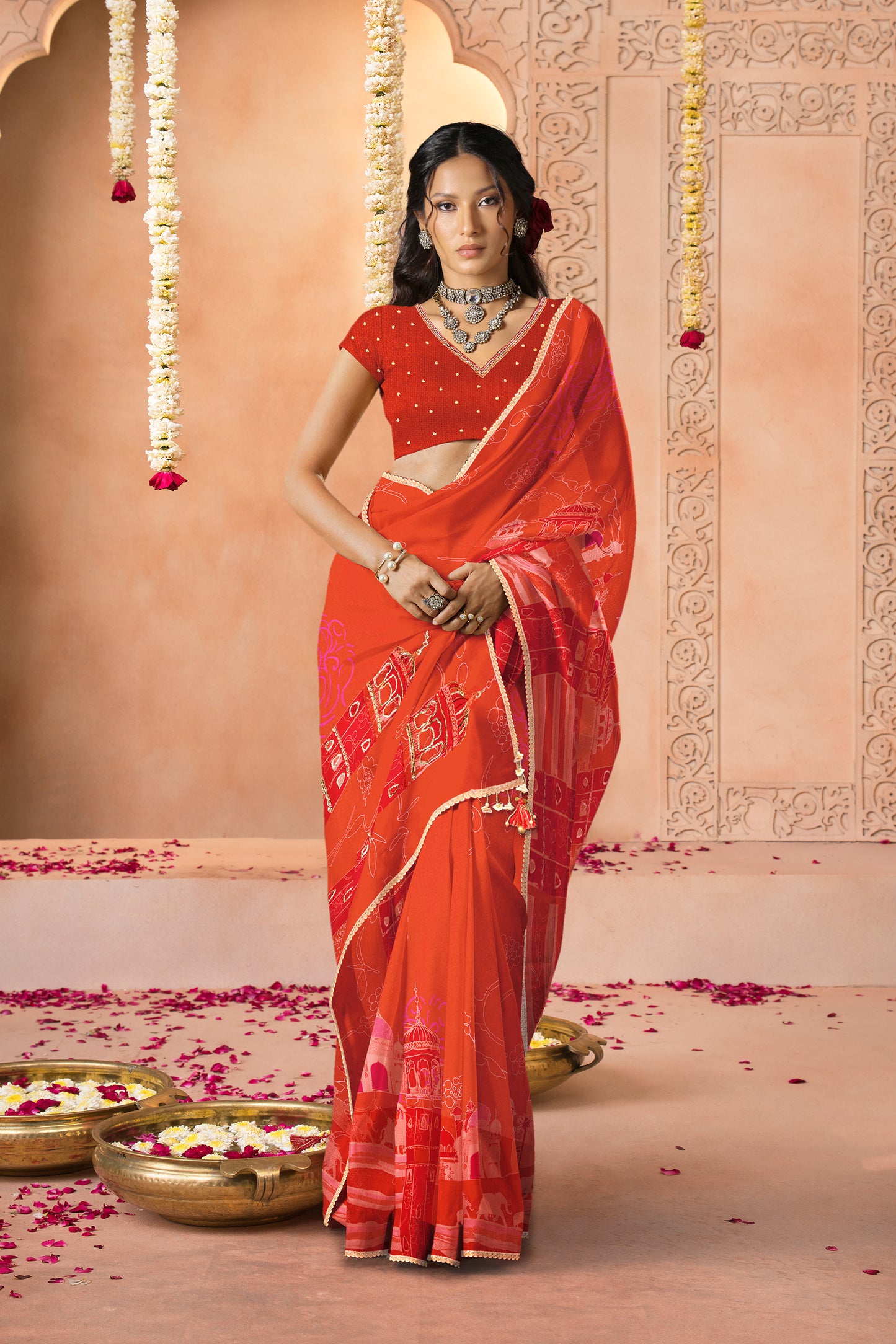 Ruhani Raga Pitta Work Saree