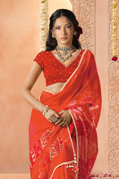 Ruhani Raga Pitta Work Saree