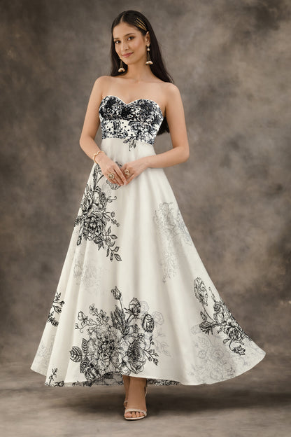 Luna Strapless Midi Gown