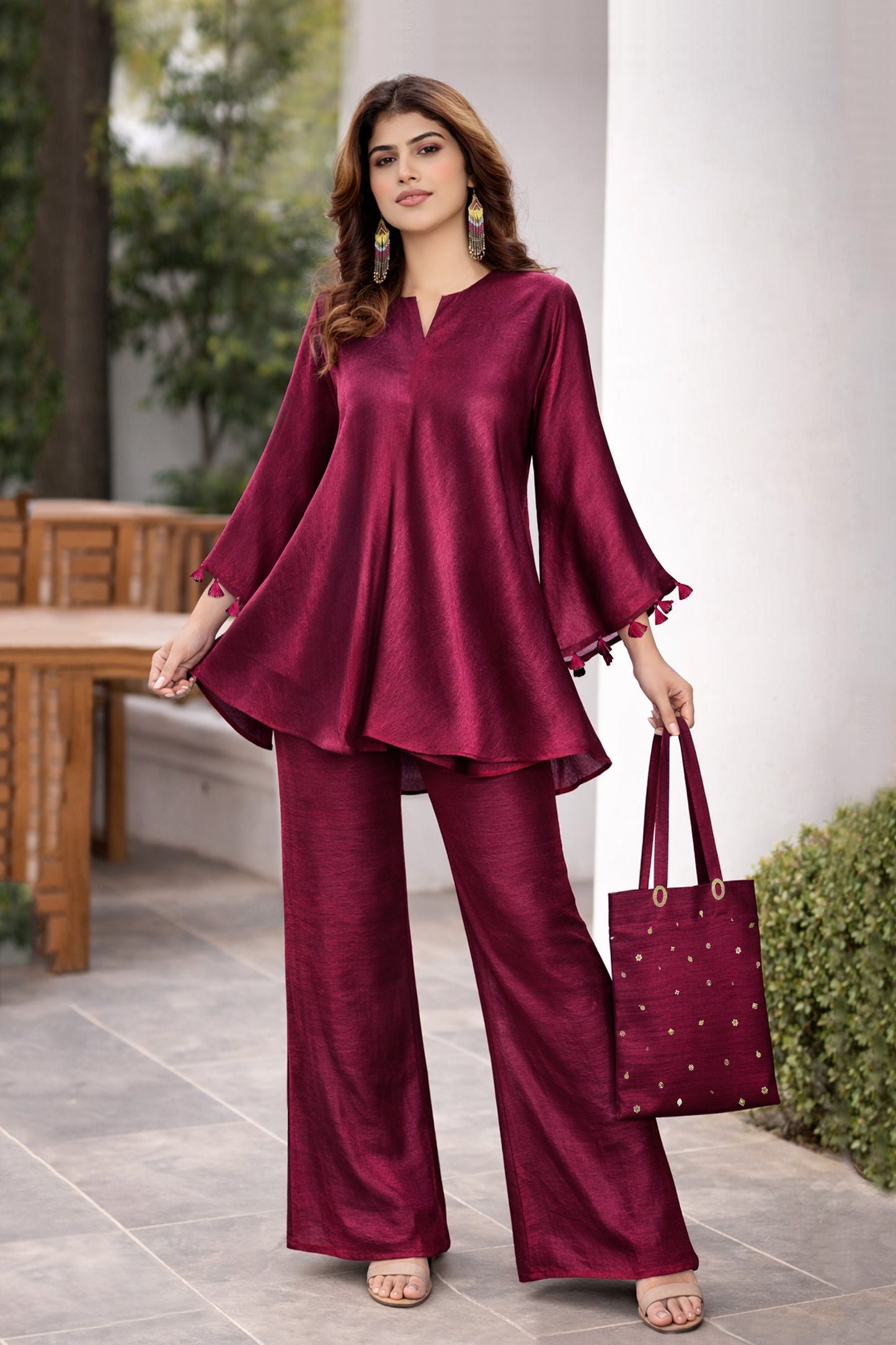 Wine Grace Co-ord Set