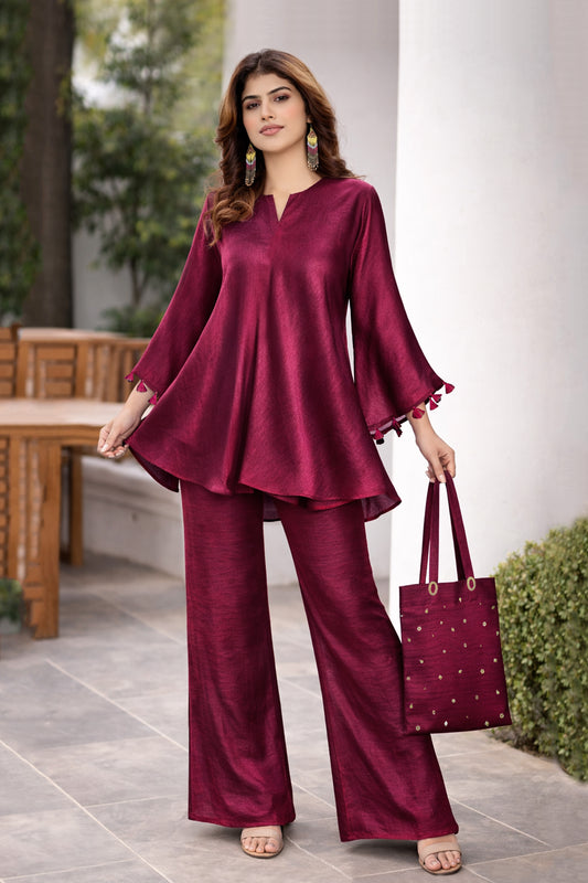 Wine Grace Co-ord Set