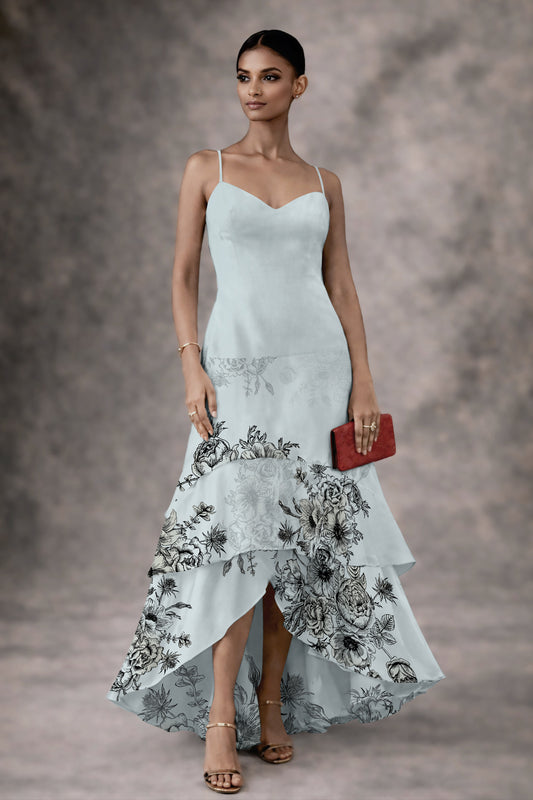 Alina Mist Floral High-Low Dress